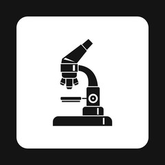 Microscope icon in simple style on a white background vector illustration