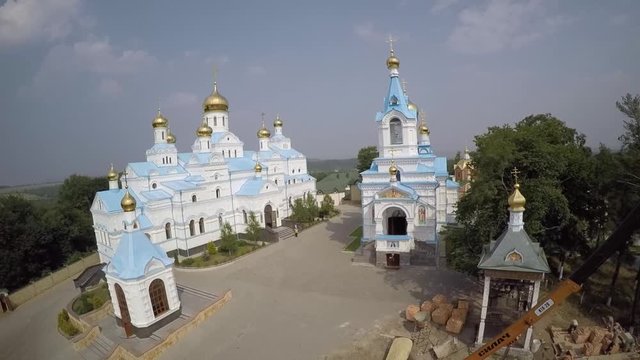 St Dukhovskoi Pochayiv Monastery close-up