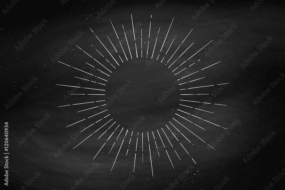 Canvas Prints linear drawing of light rays, sunburst