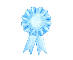 Fototapeta premium Hand painted ribbon, isolated on white