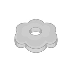 Cookie icon in black monochrome style isolated on white background. Food symbol vector illustration