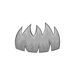 Bushes icon in black monochrome style isolated on white background. Plant symbol vector illustration