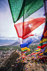 Prayer flag in Leh - capital