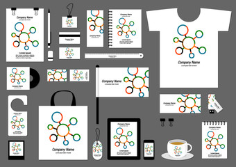 Corporate flat identity mock-up template for your design