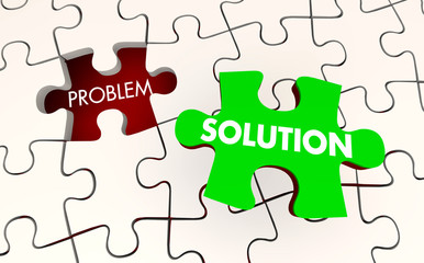Fototapeta premium Problem Solution Solved Puzzle Piece Fixed 3d Illustration