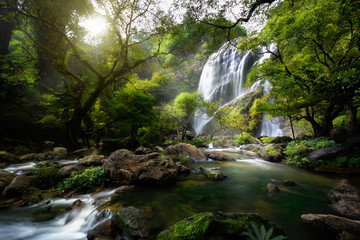 Mountain stream and Waterfall in the autumn, Khlong Lan National Park, Kamphaeng Phet Province, Thailand © Patrick Foto