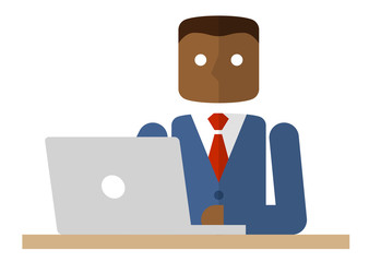 パソコンを使うビジネスマン
