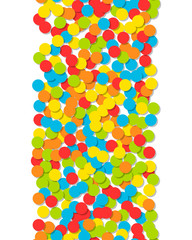 Pattern of colorful confetti. Festive background. Vector