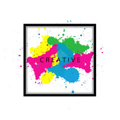 Creative Vector ink splashes background template