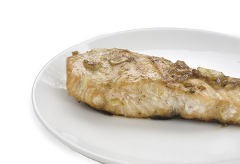 A food is fried fish and vegetable.

