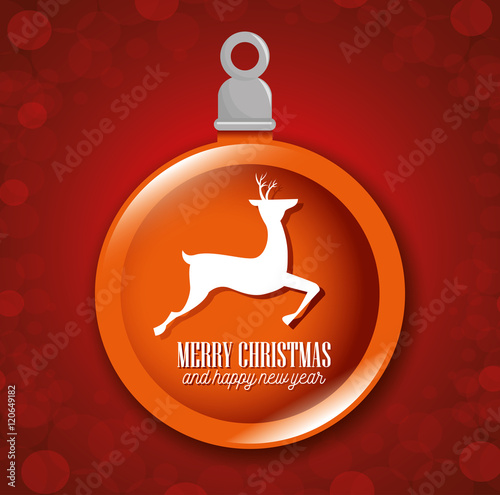 &quot;ball merry christmas design isolated vector illustration eps 10&quot; Stock image and royalty-free
