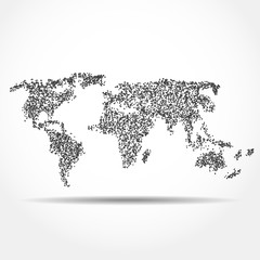 Fototapeta premium World map point vector illustration