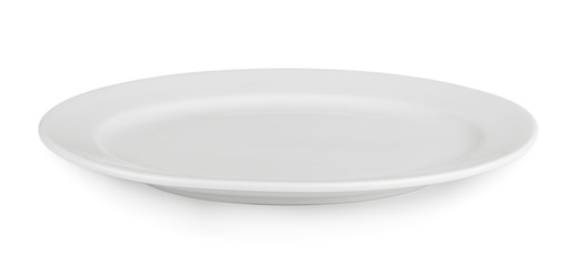 white plate isolated on white background