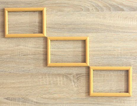 wooden frame on wood background