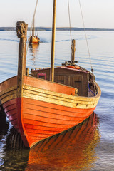 Ancient wooden ship.