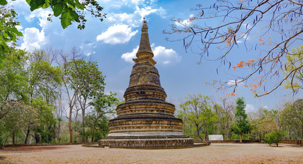 The big pagoda at Wat Umong Suan Puthatham built in 1297 is a ol