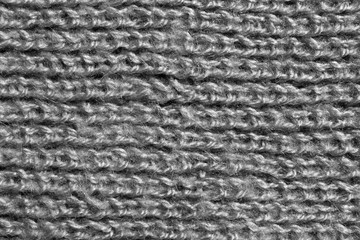 Wool knitting grey pattern.