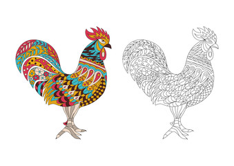 Printable coloring book page for adults - owl design, activity to older children and relax adult. colorful  outline options