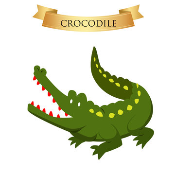 Big green crocodile