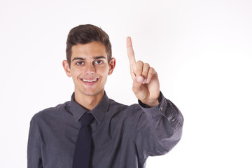 businessman isolated with one gesture