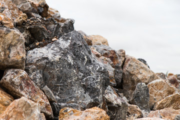 Close up large rocks.