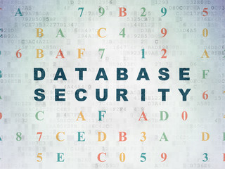 Programming concept: Database Security on Digital Data Paper background