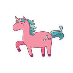 Vector illustration of magic unicorn.