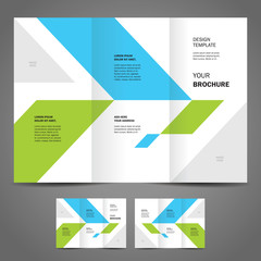 brochure design template vector trifold geometric abstract