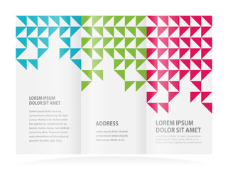 brochure design template triangles