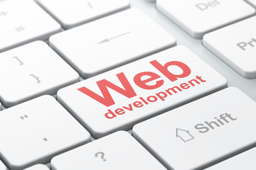 Web design concept: Web Development on computer keyboard background