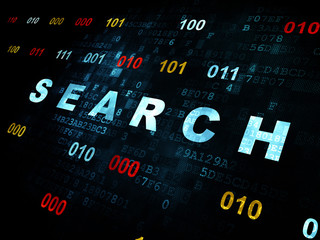 Web design concept: Search on Digital background