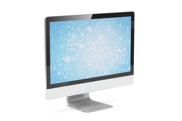 Modern Screen Monitor. 3d rendering.