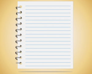 Lined notebook