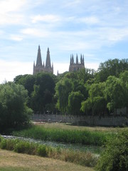 Zona turística de la ciudad de Burgos, España.