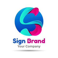 Letter S logo icon design template elements. Creative colorful abstract vector illustration for your business company