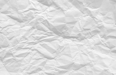 Background of crumpled white paper