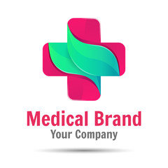 Cross plus medical logo icon design template elements. Creative colorful abstract vector illustration for your business company