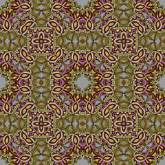 Seamless mandala pattern for printing on paper or fabric. Islam and Arabic motifs.