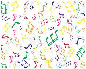 Abstract music seamless pattern background vector illustration f