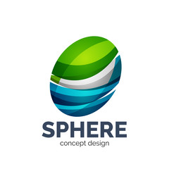 Vector sphere abstract logo template