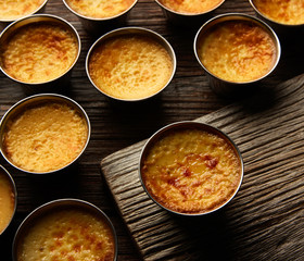 Custard Creme Caramel Flan dessert bain marie