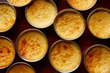 Custard Creme Caramel Flan dessert bain marie