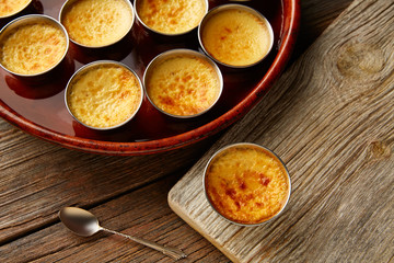 Custard Creme Caramel Flan dessert bain marie