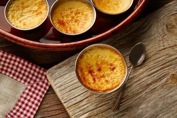 Custard Creme Caramel Flan dessert bain marie