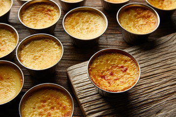 Custard Creme Caramel Flan dessert bain marie