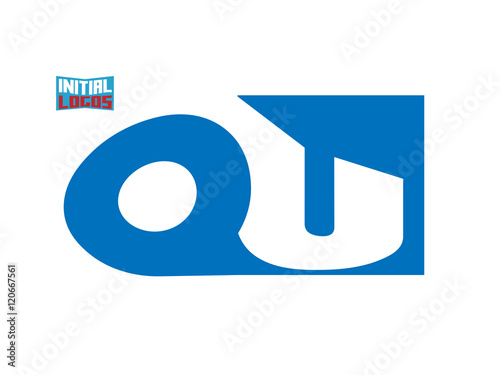 "OU Initial Logo for your startup venture.vector illustrator" Stock