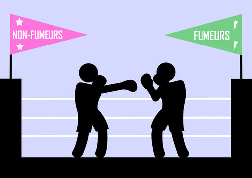 Boxring: Raucher gegen Nichtraucher