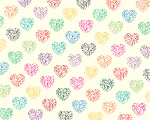 valentine hearts music white background vector