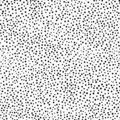 Spray simple seamless pattern. Black chaotic dots background. Abstract splat pattern.Vector illustration.