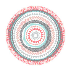 Mandala. Abstract ethnic round vector ornament. Boho texture